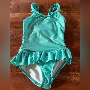 Cat & Jack Blue One Piece Swimsuit with Ruffles